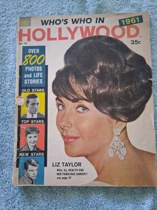 Who's Who in Hollywood Magazine 1961 Dell No. 16 Liz Taylor - Imagen 1 de 5