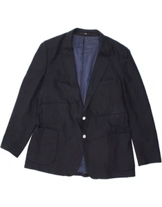 Chaqueta Blazer VINTAGE Para Hombres 2 Botones IT 46 Pequeña Azul Marino Nueva Lana CF38 - Imagen 1 de 4