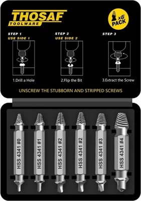 Gifts for Men,Damaged Screw Extractor Set Easy Removal of Rusty Broken Hardware - Image 1 of 4