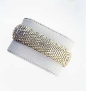 Tiffany & Co. Sterling Silver Somerset Mesh Bracelet & Ring Set - Picture 1 of 8