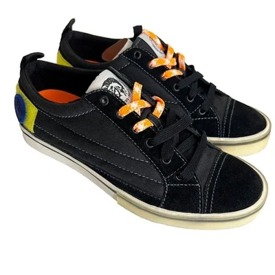 Diesel Hombres Zapatos Tenis D-Velows Parche Bajo Entrenadores Negro Amarillo talla 12 NUEVO Foto 1 de 4