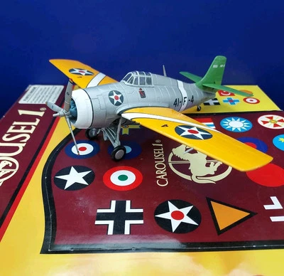 Carousel1 1:48 F4F-3 Charles Windy Shields VF-41 Silver Star 1941 Diecast #6182 - Image 1 of 4