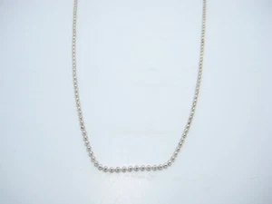 Collar de eslabones de cadena con cuentas de bola de plata de ley de 1,3 mm de 20" - Imagen 1 de 6