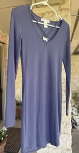Kleid, Junior Gr. S MIT ETIKETT, V-AUSSCHNITT mit LANGEN ÄRMELN WEICH & BEQUEM, PERIWINKLE - Bild 1 von 10