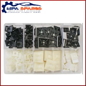 180 ASSORTED ADHESIVE CABLE TIE ANCHOR/BASES - Picture 1 of 1