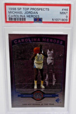 Michael Jordan 1998 SP Top Prospects Card H4 PSA 9 North Carolina ACC Rookie ROY