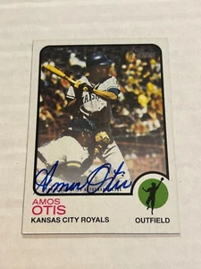 2022 TOPPS HERITAGE AMOS OTIS REAL ONE ON CARD AUTO ROYALS - Picture 1 of 2