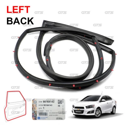 For Chevrolet Sonic Sedan 2012 '18 Rear Lh Door Rubber Seal Weatherstrip Foto 1 de 4