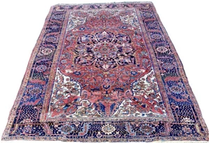 ANTIQUE HAND WOVEN P....N SERAPI HERIZ RUG 8x11FT FROM CIRCA1900 - Picture 1 of 12