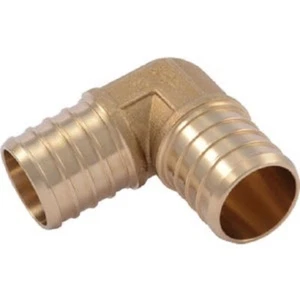 (1)- SharkBite 1 In. x 1 In. Barb 90 Deg. Brass PEX Elbow Model UC260LFA - Picture 1 of 1