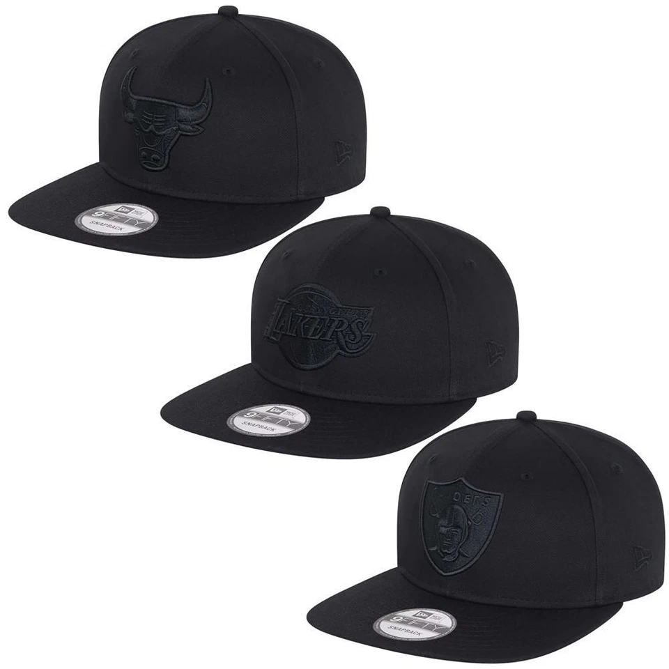 New Era Black On Black 9FIFTY Snapback Cap Baseballcap Mütze Kappe - Bild 1 von 1