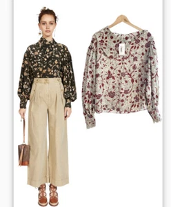 Ulla Johnson Rosemary Silk Blouse in Gardenia Size 4 NEW - Picture 1 of 9
