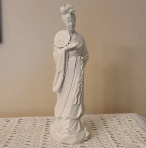 Dehua White Porcelain Imperial Ancient Chinese Hanfu Lady 10" Tall - Picture 1 of 7