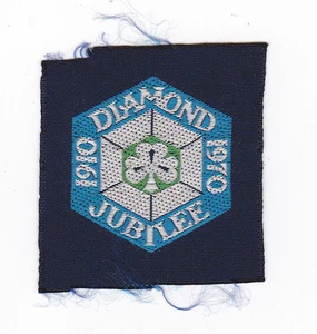 1970 UNITED KINGDOM (UK) / BRITISH GIRL GUIDES - DIAMOND JUBILEE Souvenir Patch - Picture 1 of 1