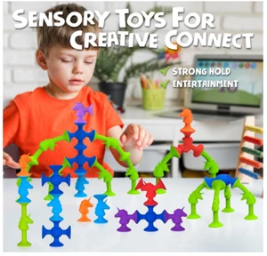 12St BÄR Saugnapf Spielzeug Kinder Badewannen Spielzeug Montessori Spaß 3+ - Bild 1 von 5
