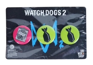 Watch Dogs 2 GameStop Exclusive 3 Pin Set Promo Ubisoft Dedsec 2016 - Picture 1 of 4