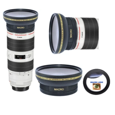 HD3 WIDE FISHEYE LENS + MACRO LENS FOR Canon EF 70-200mm f/2.8L IS III USM Lens - Image 1 of 4
