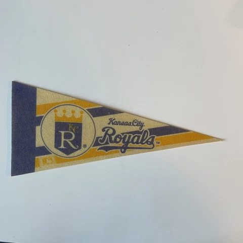 Kansas City Royals Vintage Old Logo MLB Mini Pennant 9"x4” Felt Banner Flag Cover