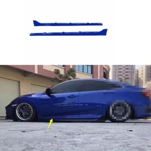 ABS Blue Spoiler Lip For Honda Civic 10th 16-2020 Exterior Side Skirts Extension - Picture 1 of 5