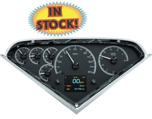 Dakota Digital HDX-55C-PU-K - 1955-59 Chevy Truck HDX Gauges - Black Face - Picture 1 of 11
