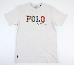Polo Ralph Lauren Logo Custom Slim Fit T-Shirt Grey - Picture 1 of 4