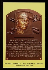 Frank Chance Gold Hall of Fame Plaque Postcard - Picture 1 of 2