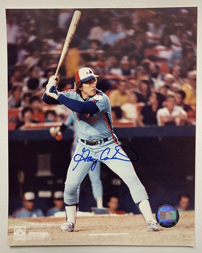 Gary Carter Signed Autographed Glossy 8x10 Photo: Montreal Expos - Image 1 of 2