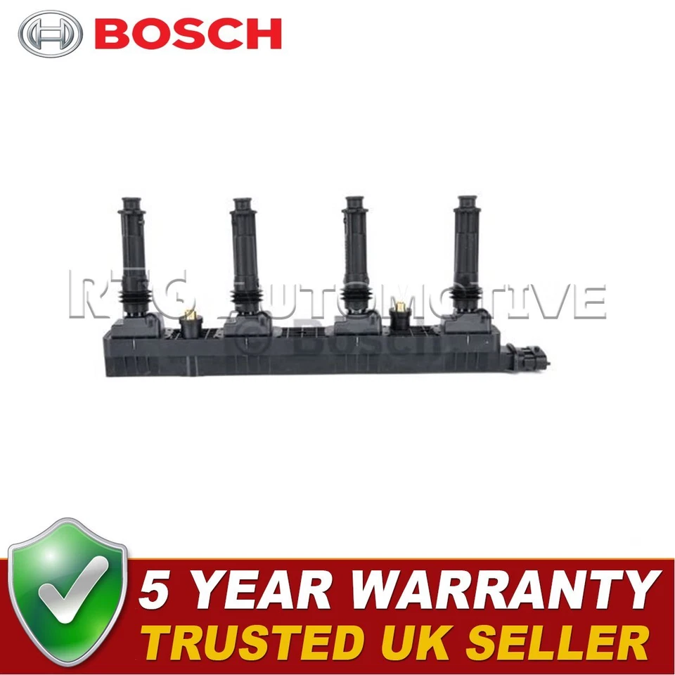 Bosch Ignition Coil Fits Vauxhall Astra 2000-2010 Zafira 2001-2010 2.0 - Image 1 of 4