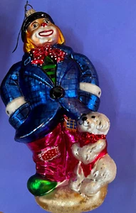 Christopher Radko Doodle & Noodles (Clown & Dog) Ornament - Picture 1 of 2