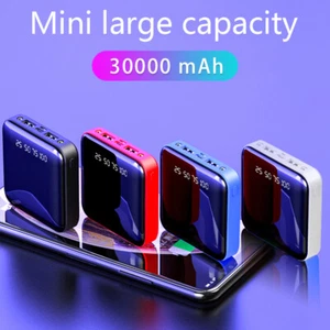 30000mAh Mini Power Bank Display Digitale Caricatore Telefono Portatile per iPhone UK - Foto 1 di 16