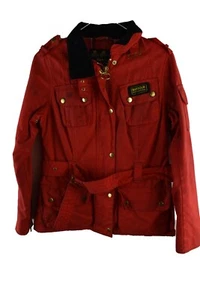 Barbour International rote Wachsjacke Größe UK 10 Damen Country Utility Freizeit - Bild 1 von 8