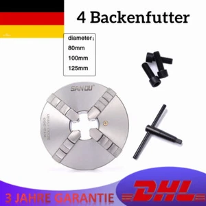 Drehfutter Drehbank Chuck 4 Backenfutter 80/100/125/160mm Vierbackenfutter DE - Bild 1 von 43