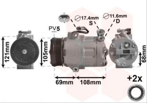 1x VAN WEZEL 3700K316 Compressore, Climatizzatore - Foto 1 di 1