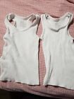 lot 2 fruit of the loom white undershirt scoop neck ribbed tank toddler size 2t