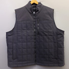 Orvis Vest Mens XXL Gray Nylon Quilted Puffer Full Zip Outdoor Classic 2XL