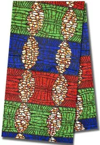 High Quality African Cotton Fabric Ankara Wax Fabric Beautiful Colour 6 Yards - Picture 1 of 3