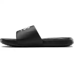 Nuevo Para Hombre Negro/Blanco Under Armour Ansa Fix SL Deslizantes Modelo #3023761-004 Talla 13 - Imagen 1 de 4