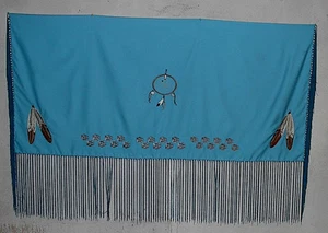NATIVE AMERICAN LOOKING PRAYER/WEDDING/DANCE SHAWL - Picture 1 of 12