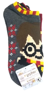 HARRY POTTER No Show Socks Wizarding World 6 Pairs Size 4-10 - Picture 1 of 6
