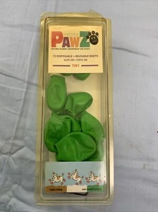 PawZ Protex Dog Boots Water-Proof Paws Disposable Reusable SIze - Tiny Green - Picture 1 of 4