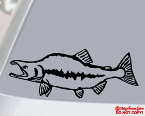 PINK SALMON FISH Vinyl Decal Sticker Car Window Wall Bumper Humpback Fly Fishing - Picture 1 of 6