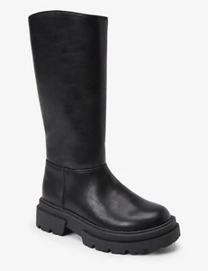 Schwarze hohe klobige Stiefel mit Memory Foam von Next Größe 6/39 neu mit Etikett UVP 41 £ - Bild 1 von 13