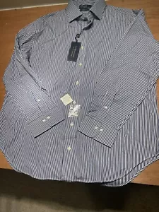Polo Ralph Lauren Regent Classic Fit Camicia da uomo 18/XXL a righe nuova con etichette - Foto 1 di 4
