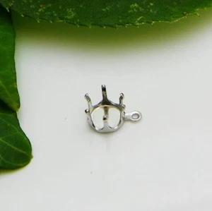 Ajuste DROP colgante redondo chapado en rodio de 5 mm - 12 mm (#F5300-RH) - Imagen 1 de 1