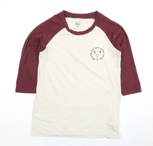 Billabong Unisex Beige Ringer T-Shirt XS - Picture 1 of 12