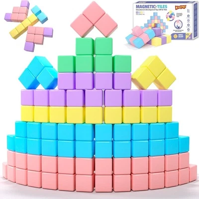 45pcs Magnetic Building Blocks for Kids, STEM Toys Gift for Ages 3-8 Toddlers - Image 1 of 4