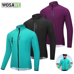WOSAWE Para hombres Ciclismo Transpirable YKK Cremallera Completa Chaquetas Bicicleta de Carretera Prendas para el torso a Prueba de Viento - Imagen 1 de 12