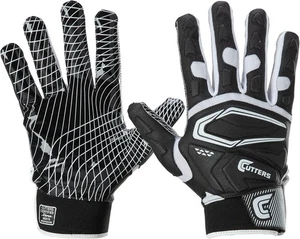 Cutters Game Day Lineman All Purpose Padded Gloves, YOUTH SMALL (Black & White) - Picture 1 of 4