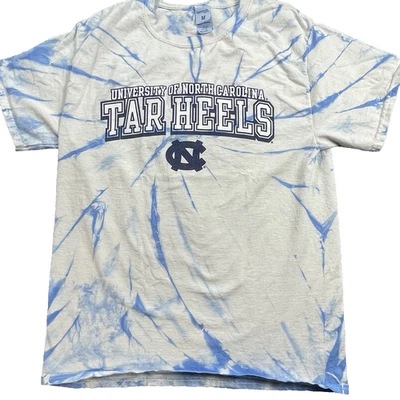 North Carolina Tar Heels Shirt Men’s Medium Tie Dye NCAA Football Short Sleeve - Image 1 of 4