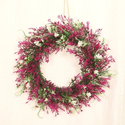  1PC Simulated Leaves Wreath Wall Hanging Fern Leaves Garland Decor Artificial - Image 1 of 4